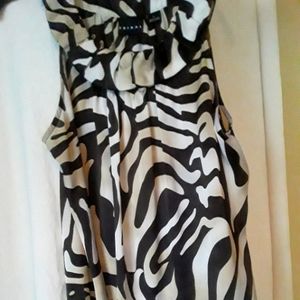 TRIBAL animal print tunic blouse size L